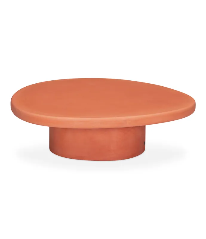 Mesa de centro/auxiliar de microcemento Mango Ø90 x 27 cm - PLM Design