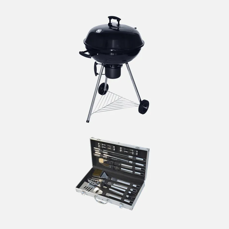 Barbacoa de carbón con maletín de utensilios - Barbacoas
