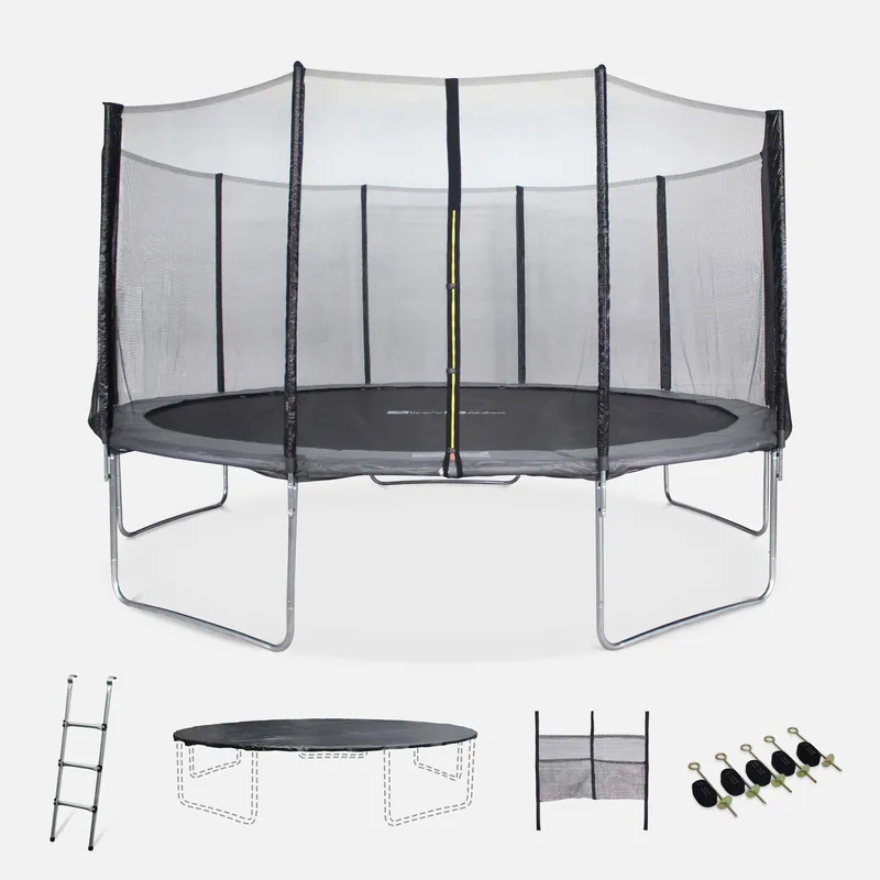 Cama elástica con red exterior y accesorios, 460cm - Camas elásticasy trampolines