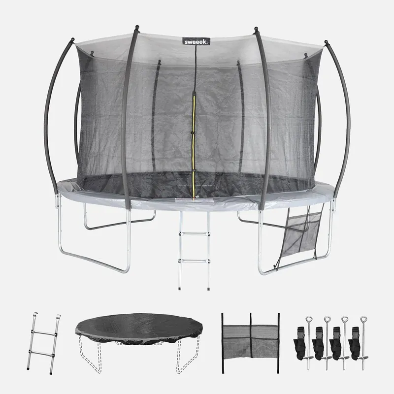 Trampolín 370cm red interior con pack de accesorios - Camas elásticasy trampolines