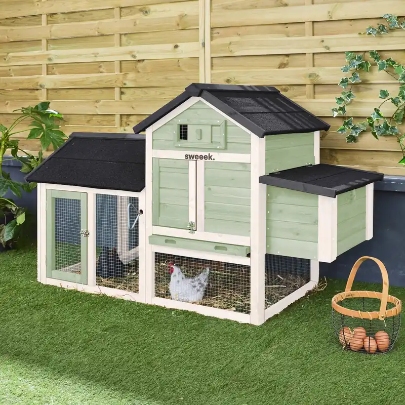 Gallinero de madera con corral para 3 gallinas - Gallineros y conejeras