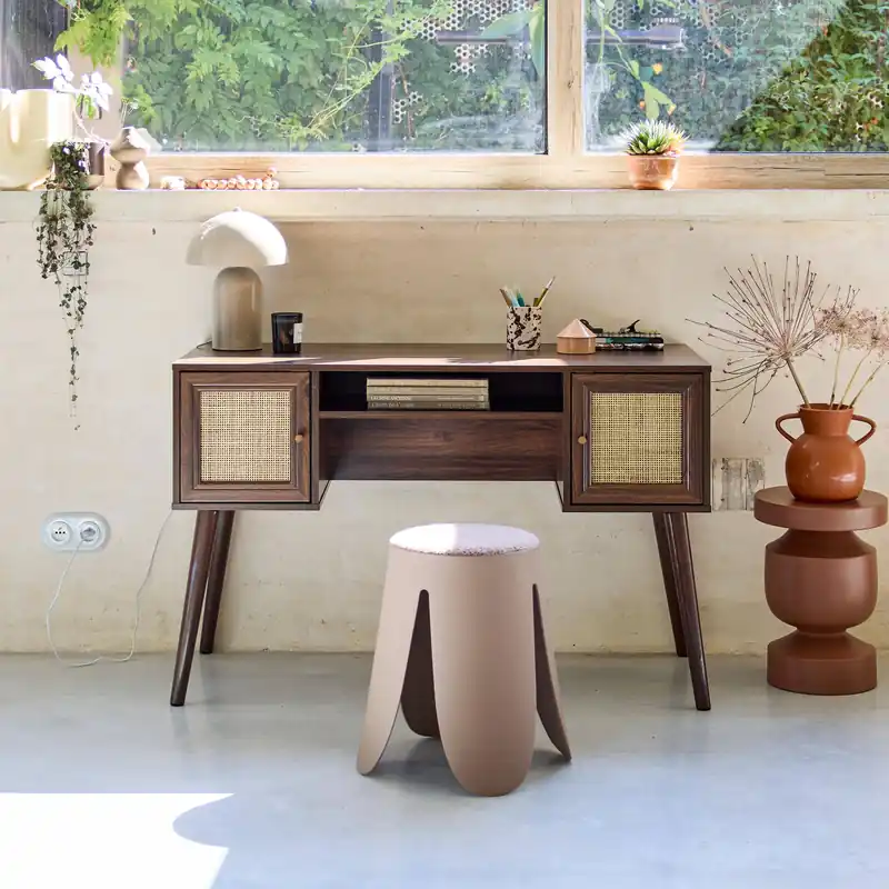 Escritorio decoración madera con 2 puertas - Escritorios