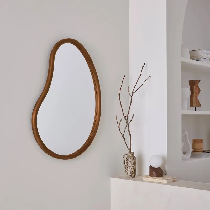 Espejo de madera de abeto decorativo de pared, 85cm - Espejos
