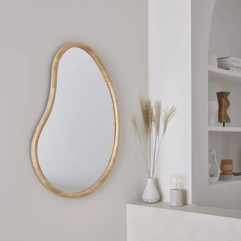 Espejo de madera de abeto decorativo de pared, 95cm - Espejos
