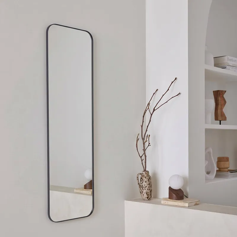 Espejo rectangular en acero decorativo de pared - Espejos