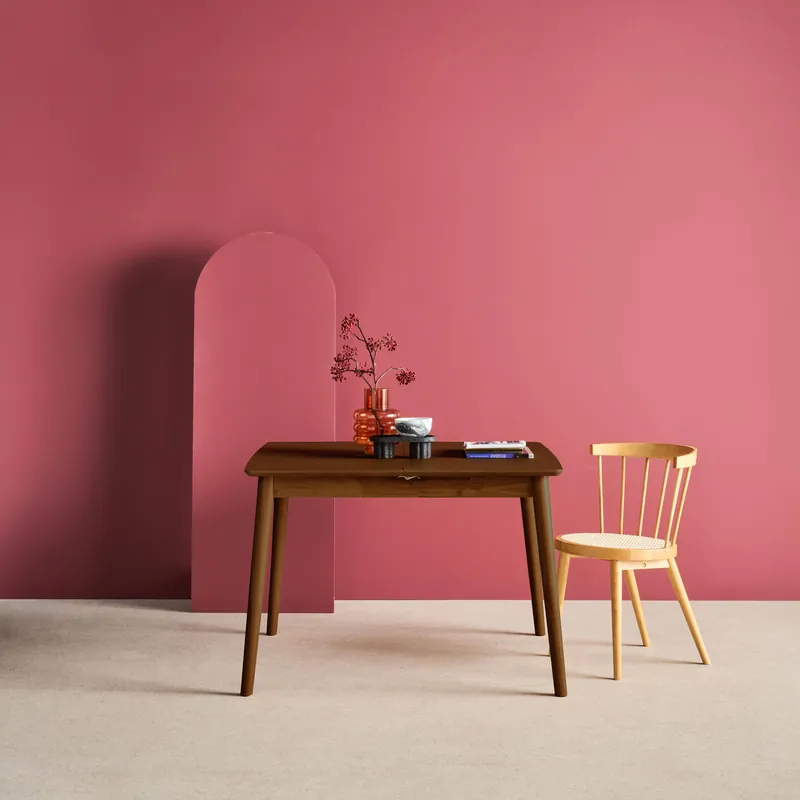 Mesa de comedor rectangular extensible de madera, 4-6 plazas