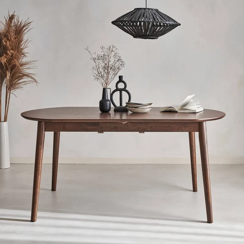 Mesa de comedor ovalada y extensible de 6 a 8 plazas - Mesas de comedor