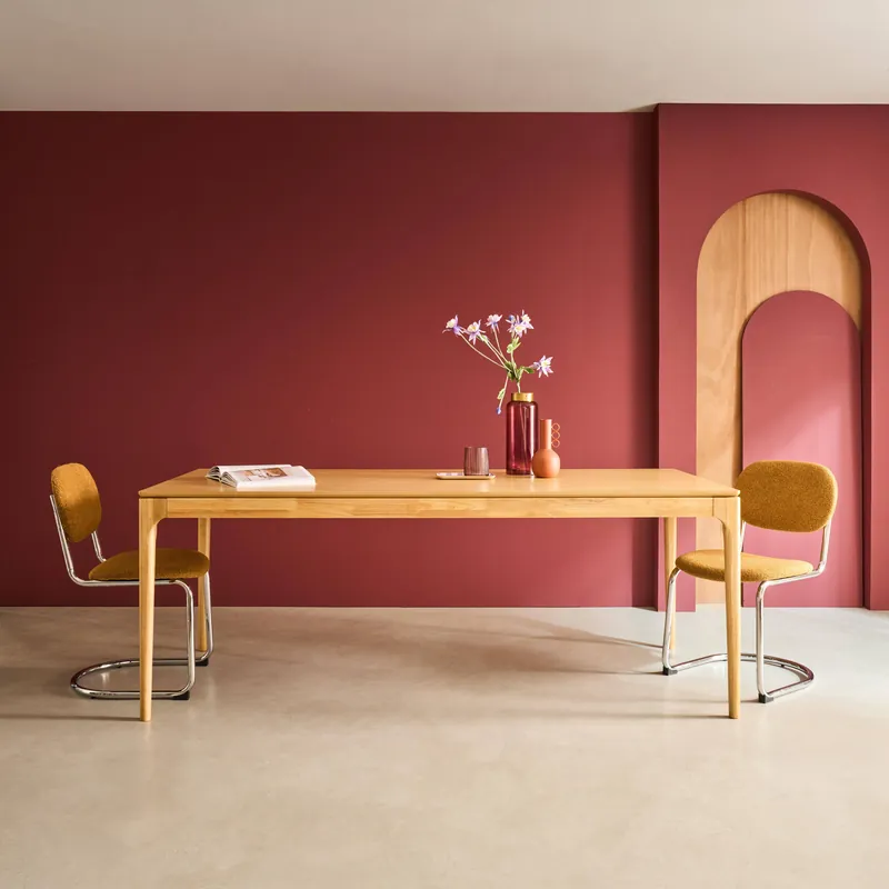 Mesa de comedor hevea y fresno, 8 plazas - Mesas de comedor