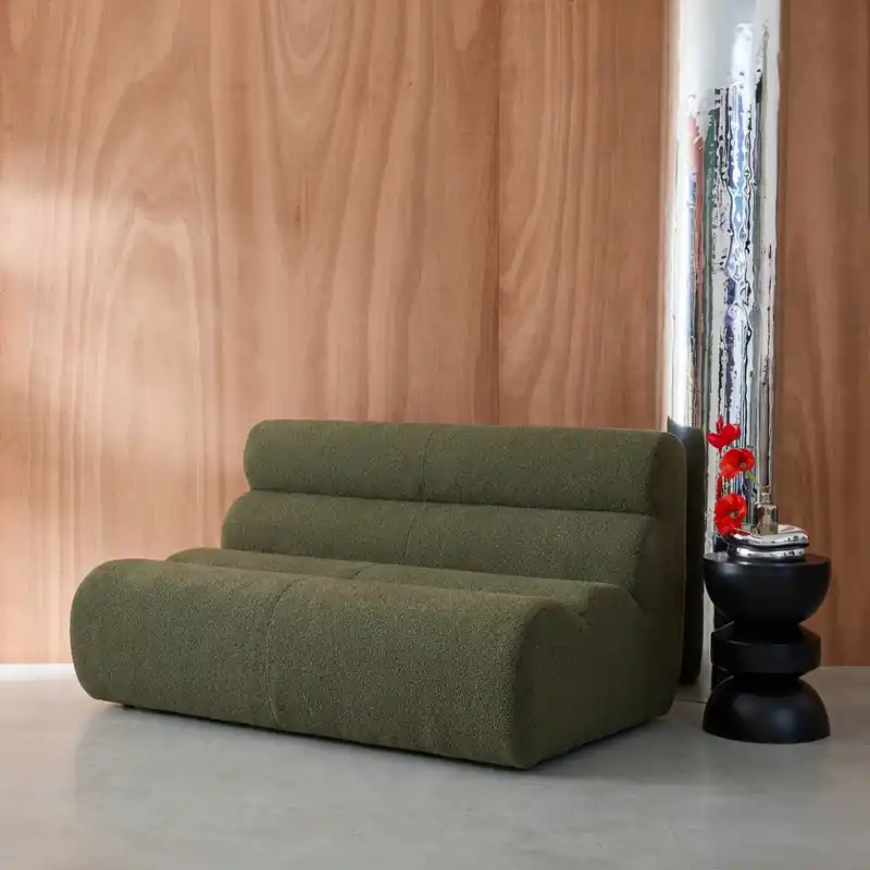 Sillón borreguito texturizado, 2 plazas - Sofás