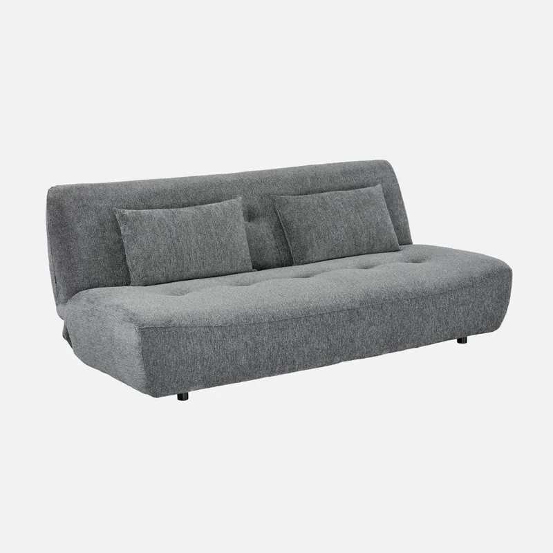 Sofá cama de tela chenilla, 3 plazas - Sofás