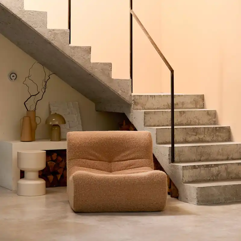 Módulo para sofá modular en tejido efecto alpaca - Sillones
