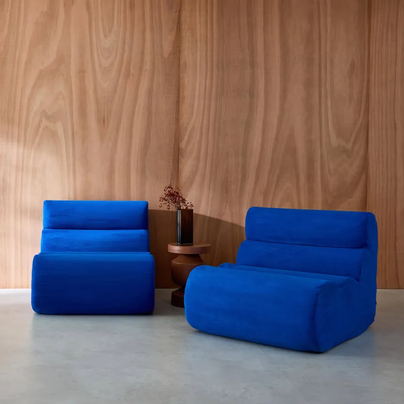 Sofá modular en tela simple, 2 plazas - Sofás