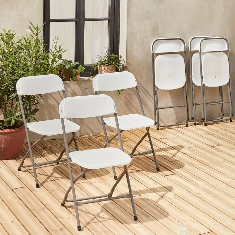 Sillas plegables para eventos, set de 6 - Sillas de jardín