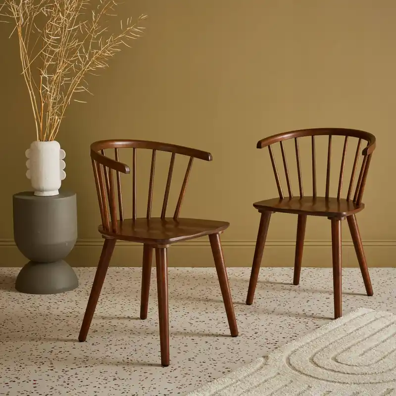 Silla de bar de madera, set de 2 - Sillas de comedor