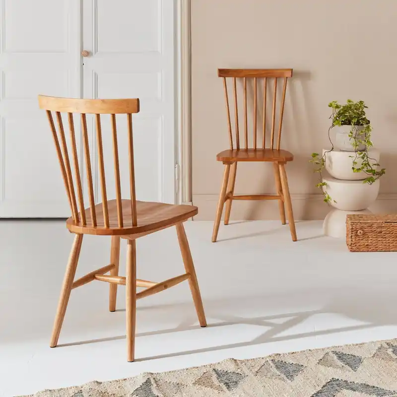 Silla de madera de hevea, set de 2 - Sillas de comedor