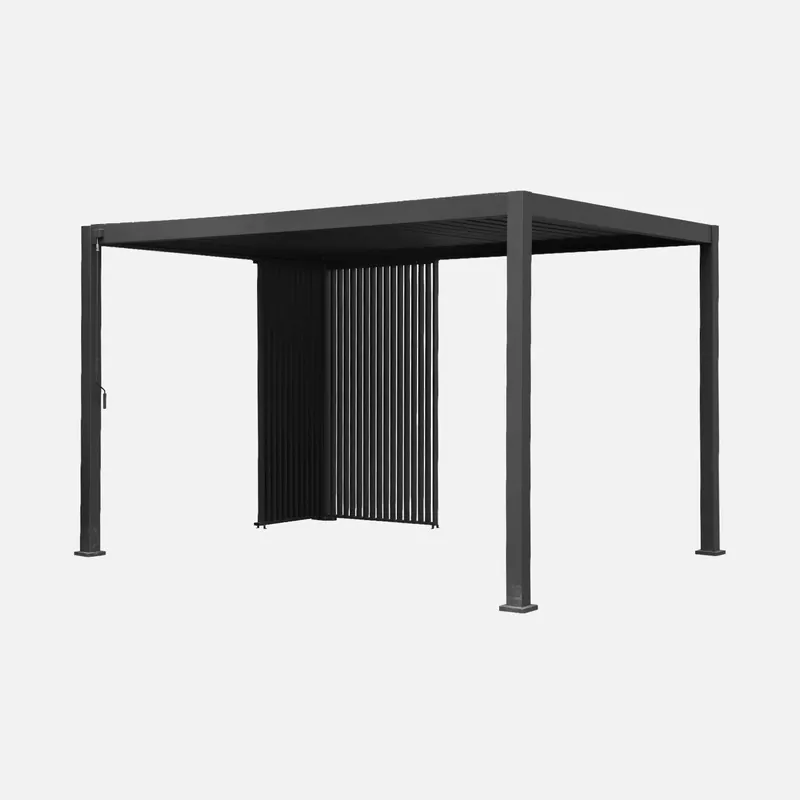 Pérgola bioclimática 3x4m de aluminio + persianas verticales de 1m y 1.3m - Pérgolas bioclimáticas