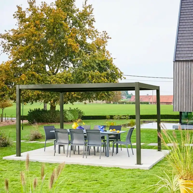 Pérgola bioclimática 3x4m de aluminio y acero con lamas orientables - Pérgolas bioclimáticas