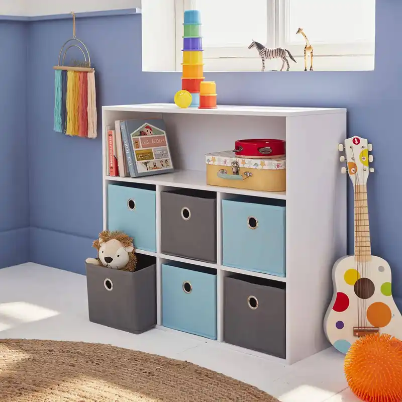 Mueble infantil con 6 cestas - Almacenamientos para cuartos infantiles