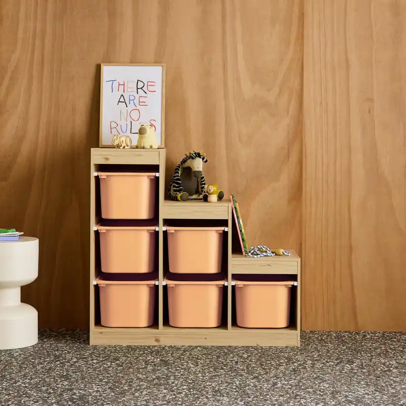 Mueble de almacenamiento infantil escalera, 6 cajones de almacenamiento - Almacenamientos para cuartos infantiles