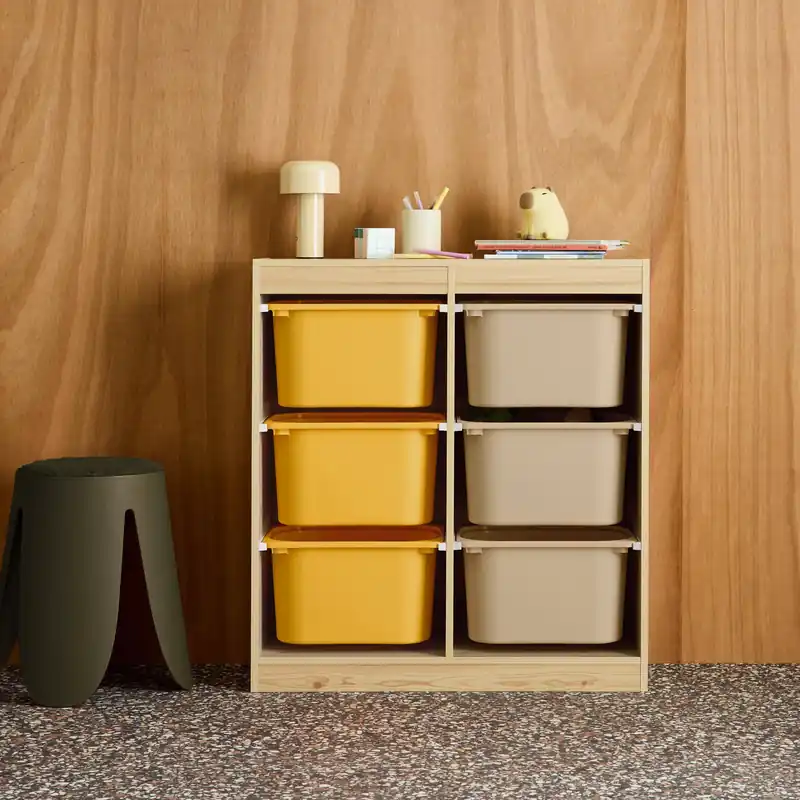 Mueble de almacenamiento infantil, 6 cajas coloridas - Almacenamientos para cuartos infantiles
