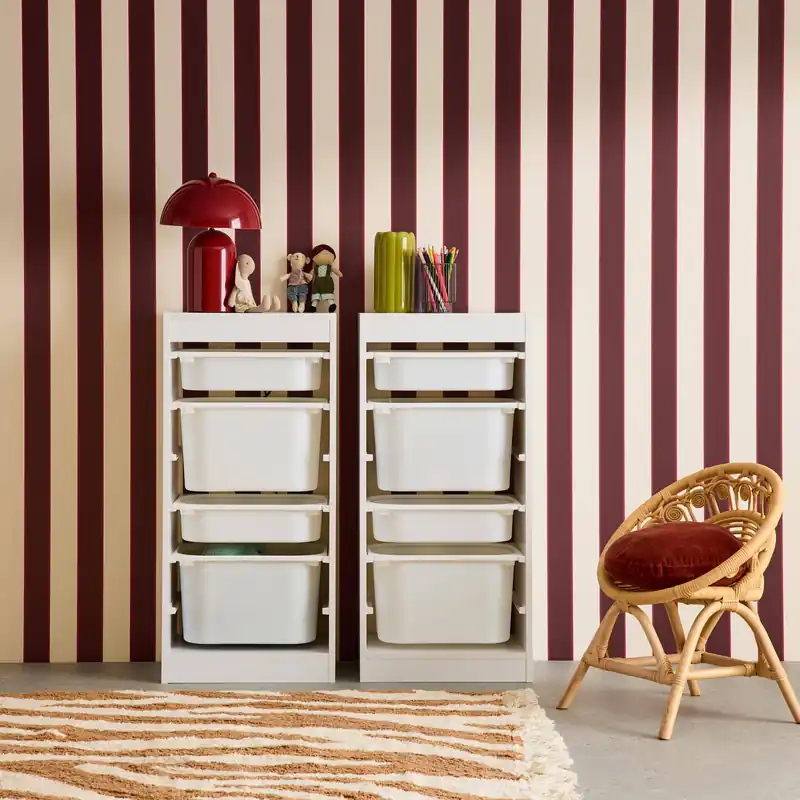 Mueble de almacenamiento infantil 4 cajas, set de 2 - Almacenamientos para cuartos infantiles