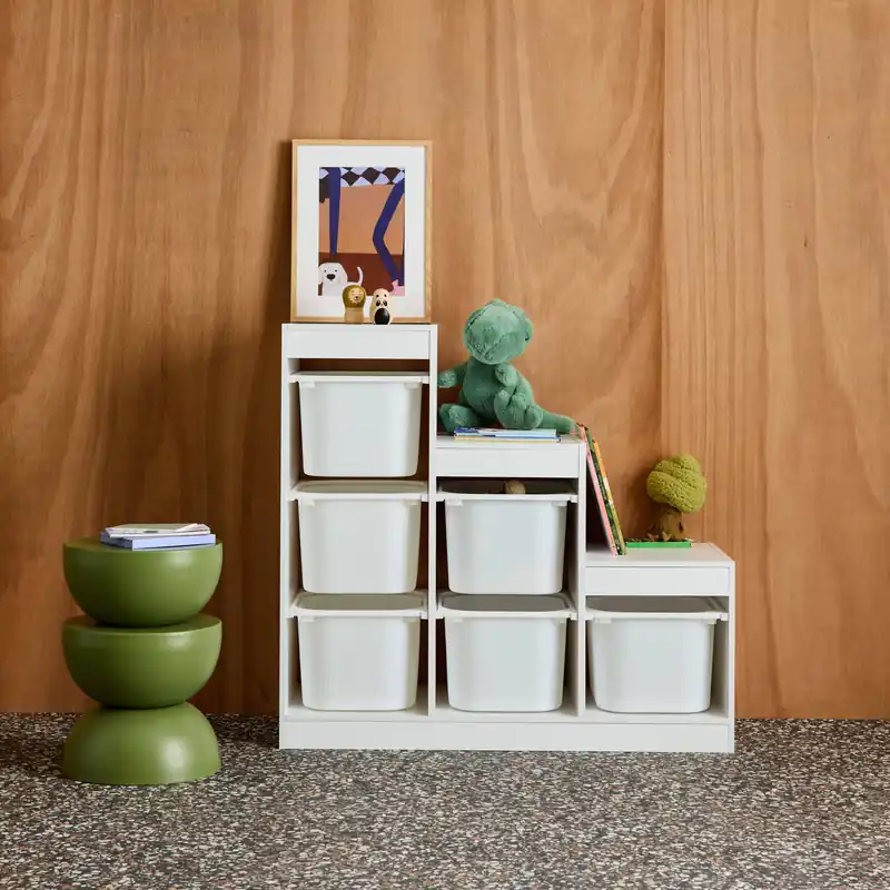 Mueble de almacenamiento infantil escalera, 6 cajones de almacenamiento - Almacenamientos para cuartos infantiles