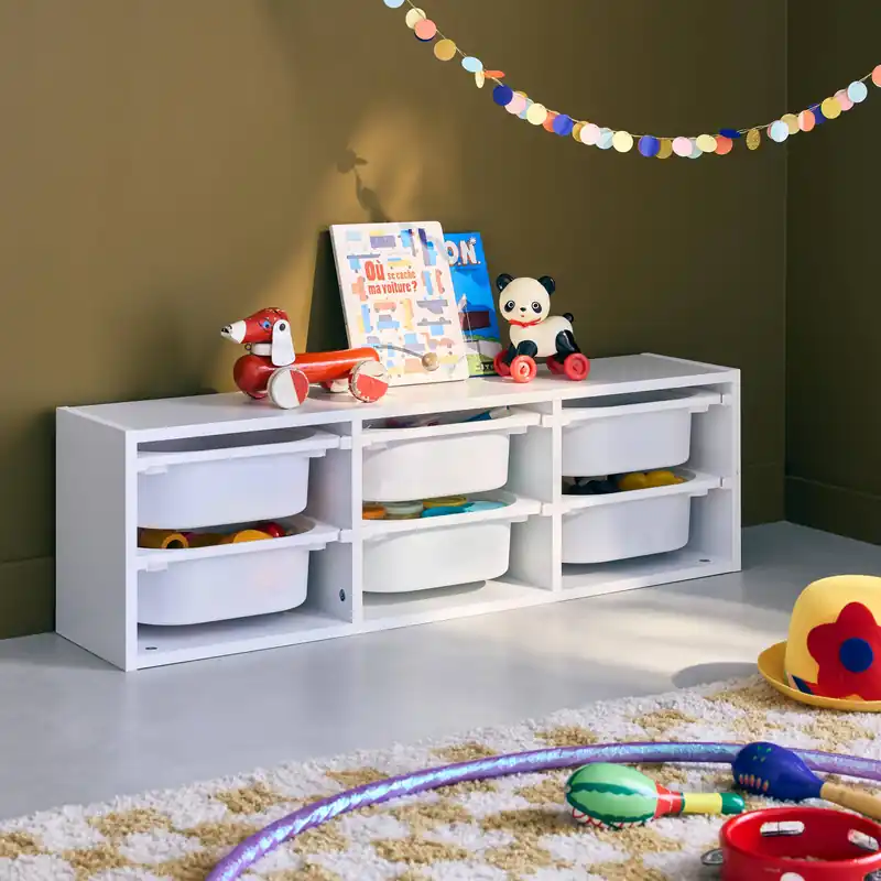 Unidad de almacenamiento para niños, 6 cubos - Almacenamientos para cuartos infantiles
