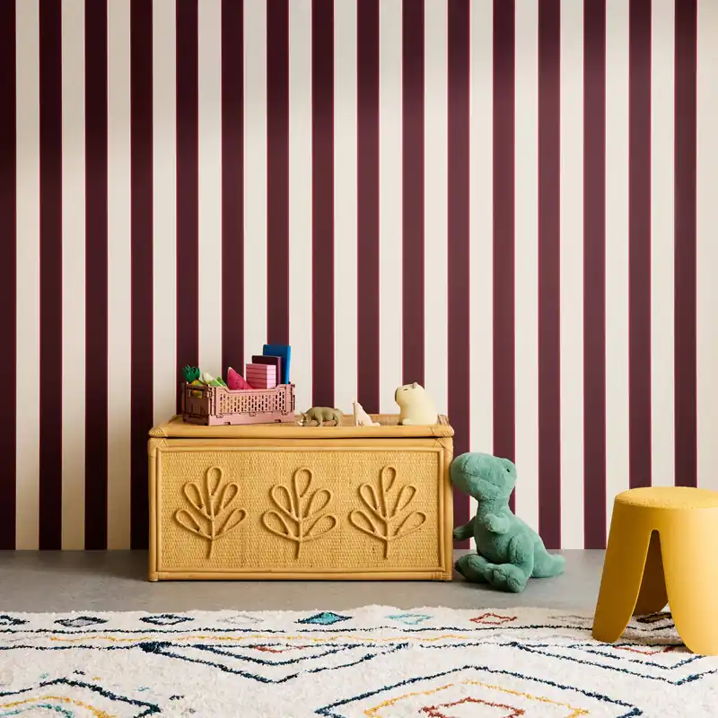 Baúl de juguetes infantil bohemio de ratán - Almacenamientos para cuartos infantiles