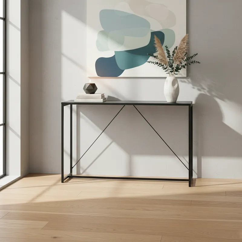 Consola de metal, 120cm - Consolas y muebles de recibidor