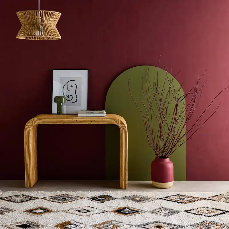 Consola de ratán natural, 110cm - Consolas y muebles de recibidor