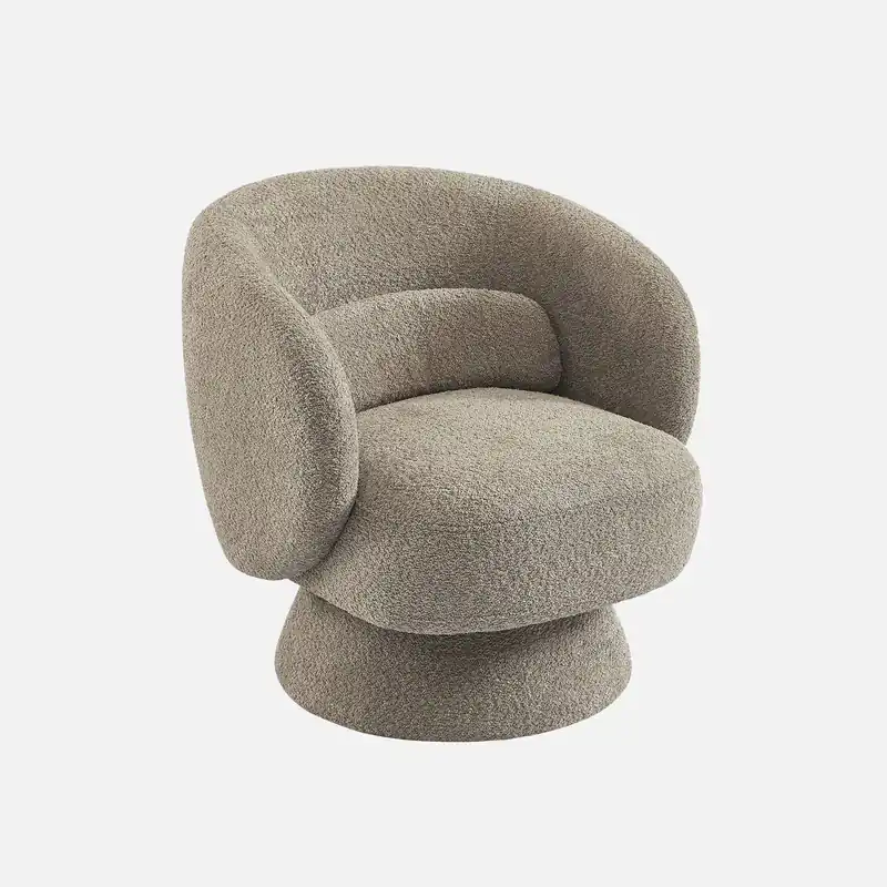 Sillón giratorio 360° en tela texturizada con cojín - Sillones