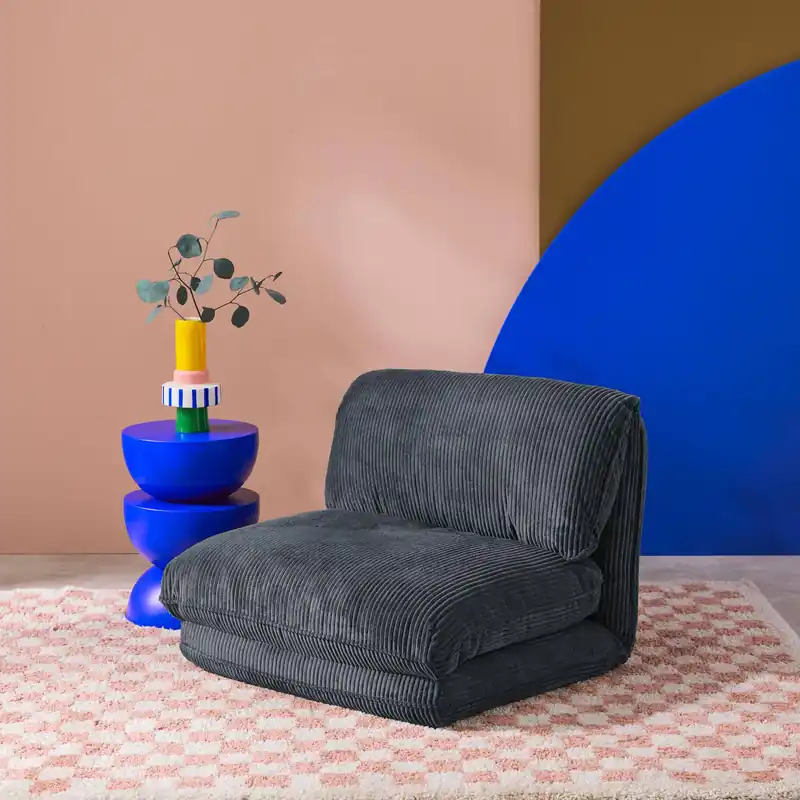 Sillón cama convertible de pana gruesa - Sillones