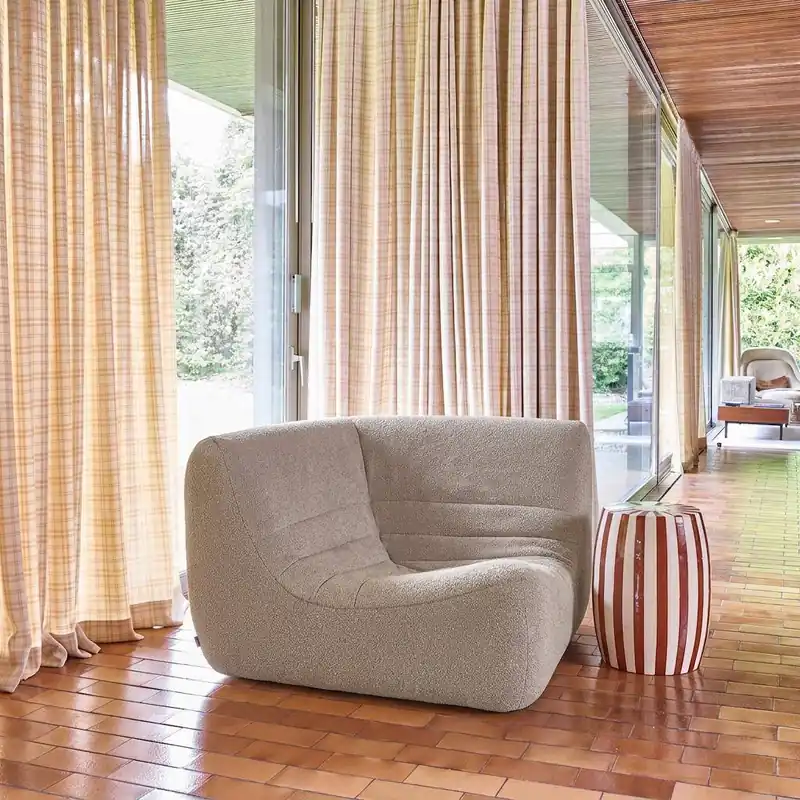 Sillón esquinero de borreguito texturizado - Sillones