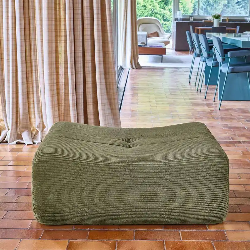 Puff, reposapiés para butaca Sokol terciopelo de pana gruesa - Sillones