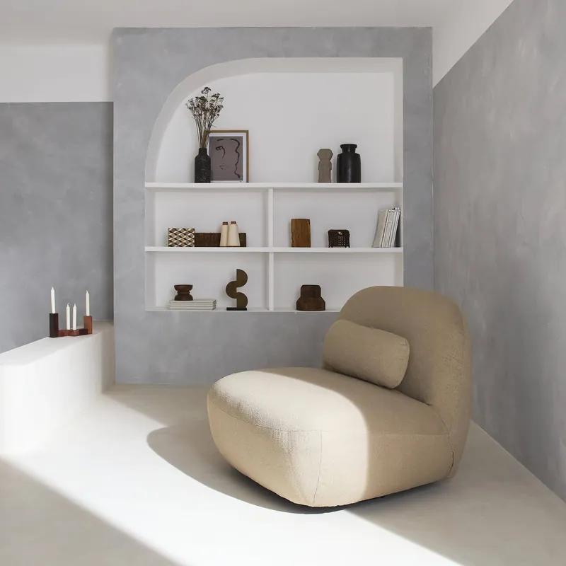 Silla giratoria 360° borreguito texturizada - Sillones