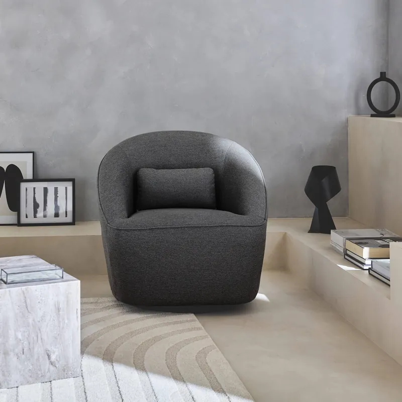 Sillón giratorio de tela 360º con cojín - Sillones