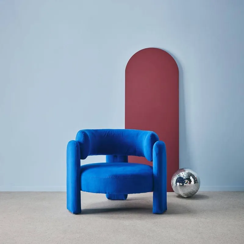 Sillón trípode en tela tipo fieltro - Sillones