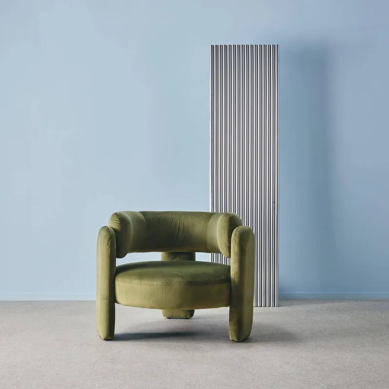 Sillón trípode en terciopelo - Sillones