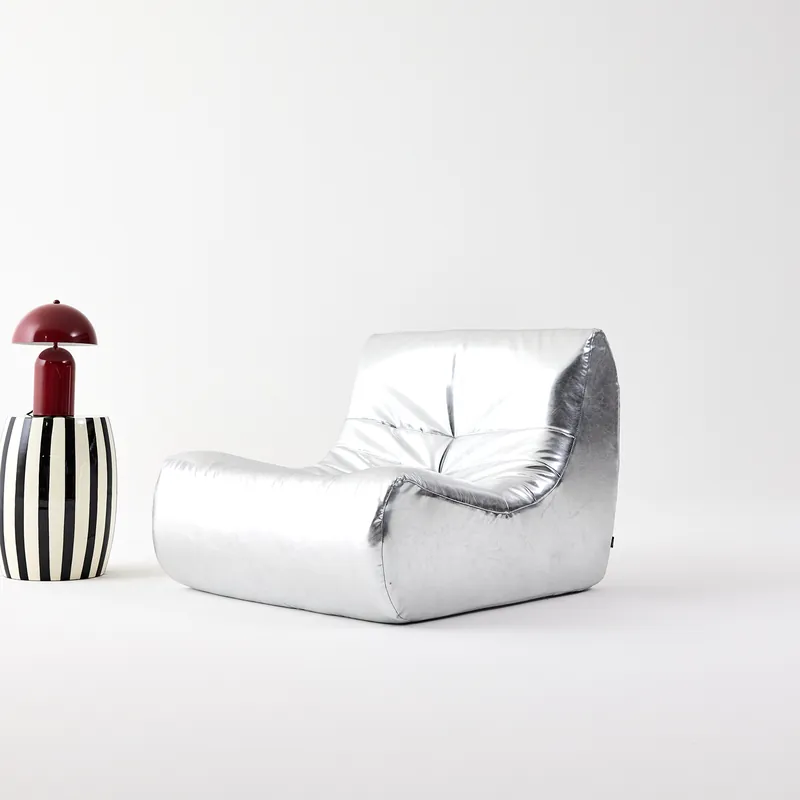 Sillón retro de cuero sintético, 1 plaza - Sillones
