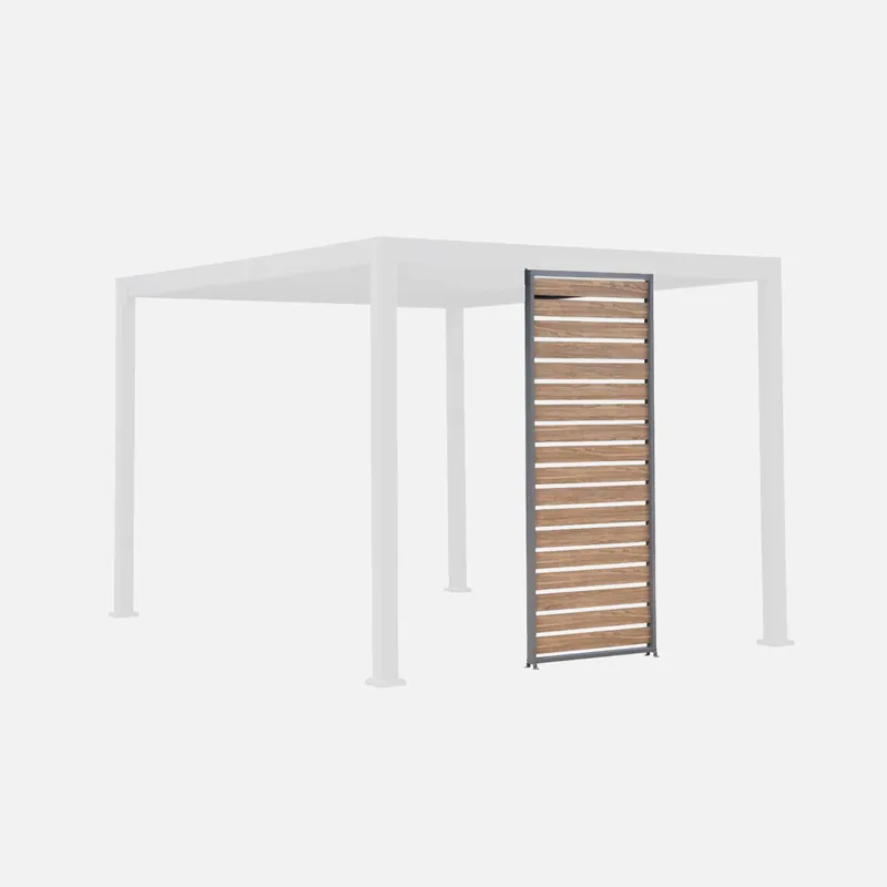 Persiana de 1m de aluminio efecto madera para pérgola - Accesorios para pérgola bioclimática