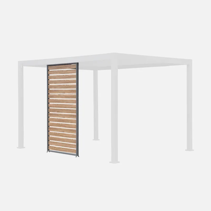 Persiana de aluminio efecto madera de 1.3m - Accesorios para pérgola bioclimática