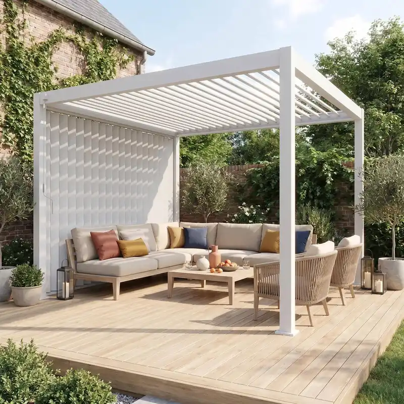 Panel con lamas orientables para pérgola bioclimática de aluminio, 3x3m V2 4x3m 6x3m - Accesorios para pérgola bioclimática