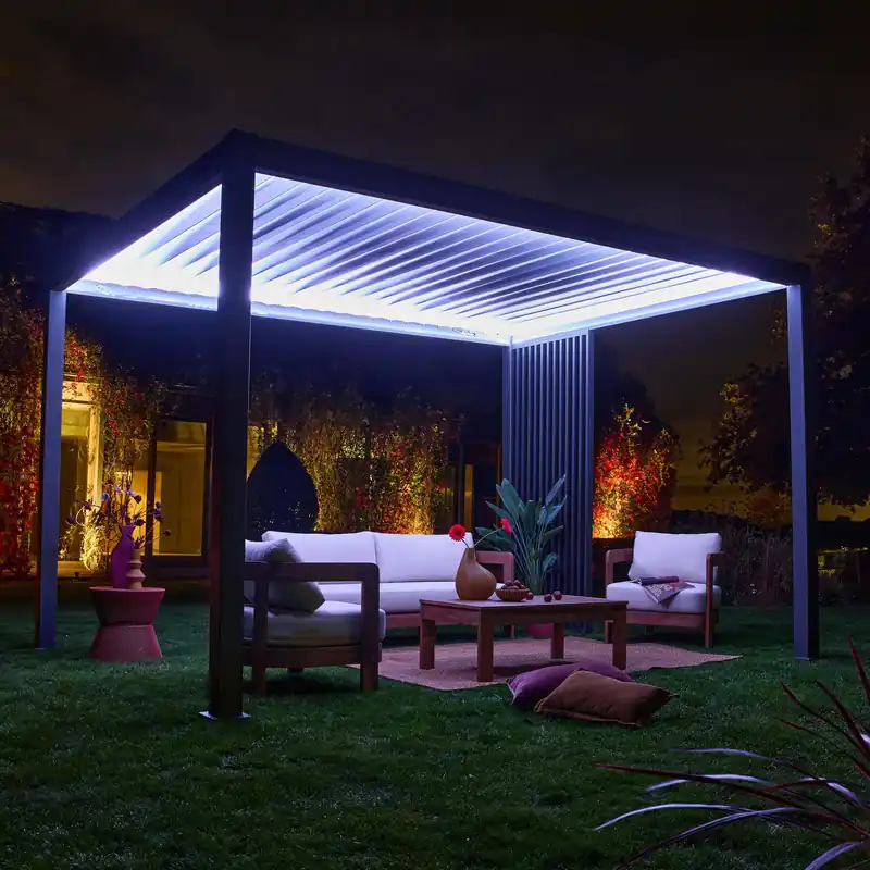 Persiana vertical para pégola de lamas verticales de 3m - Accesorios para pérgola bioclimática