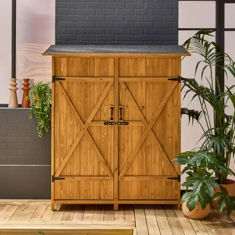 Caseta de jardín de 140cm en madera de abeto - Casetas de jardín