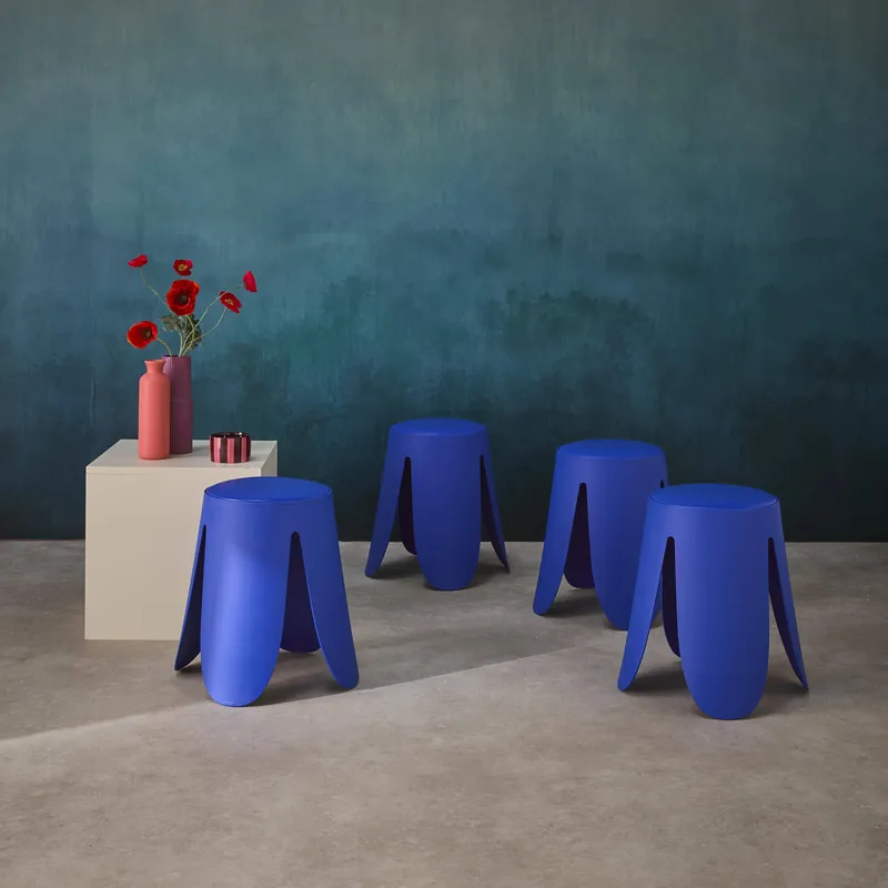 Taburete apilable polipiel, set de 4 - Taburetes de cocina