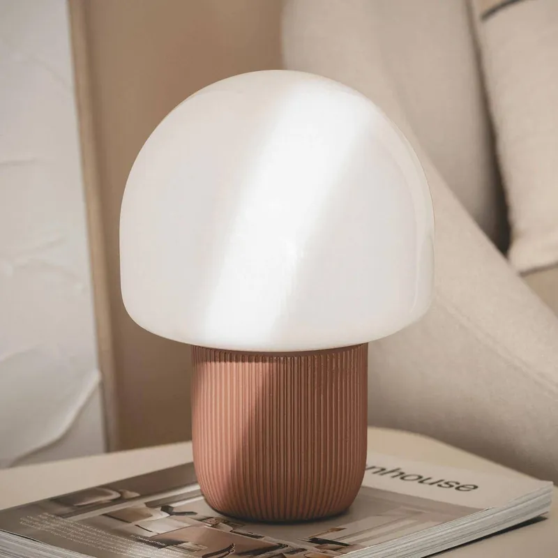 Lámpara de mesa interior resina y PVC, Ø18cm - Iluminación de interior