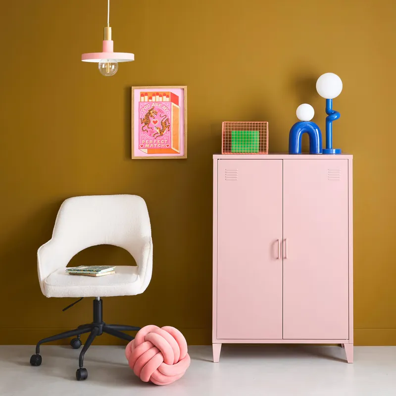 Cómoda/armario industrial de metal con 2 puertas - Cómodas