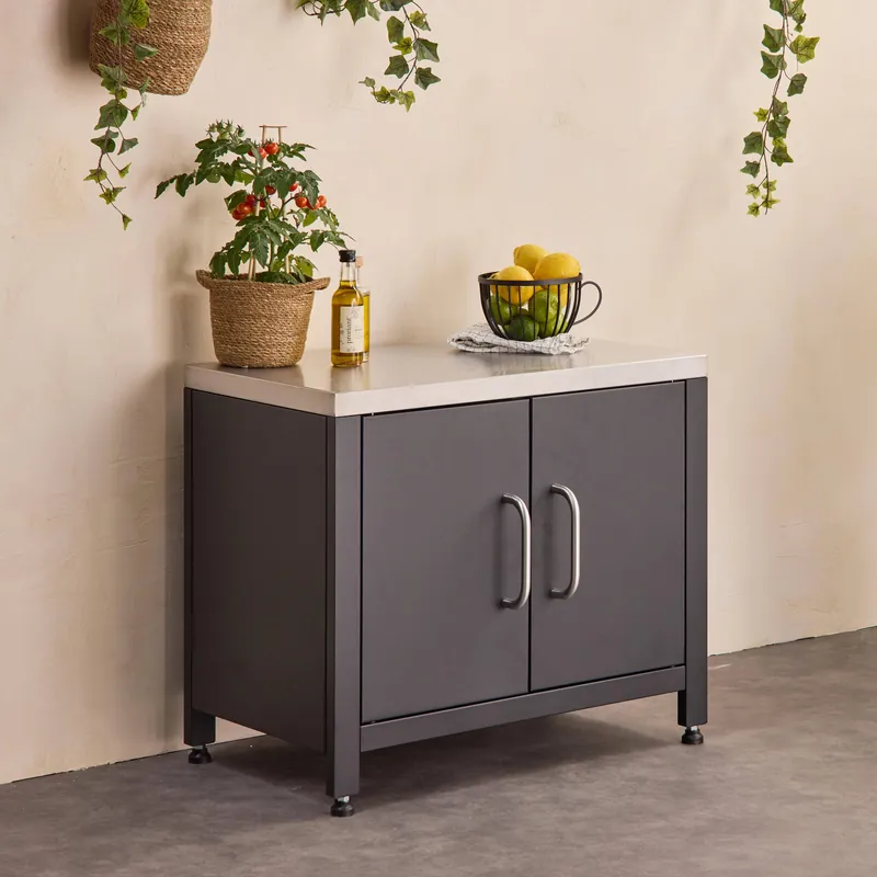 Módulo cocina exteriorde acero, 80cm - Cocinas de exterior