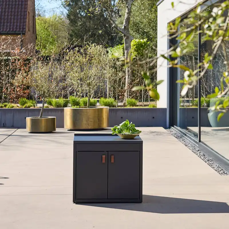 Módulo cocina exterior de acero 2 puertas, 80cm - Cocinas de exterior