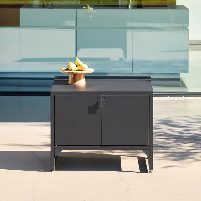 Módulo cocina exterior de acero, 2 puertas, 80cm - Cocinas de exterior